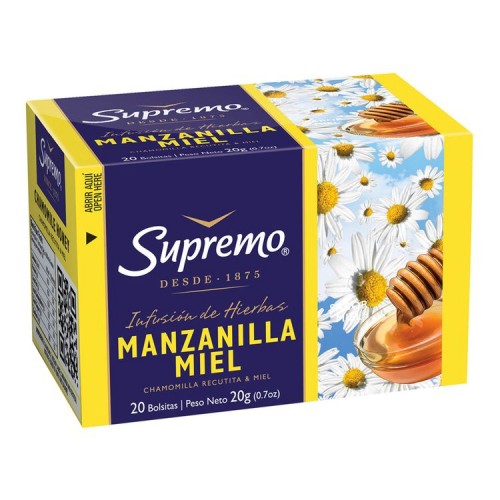 Hierbas Supremo Manzanilla Miel 20 Bls