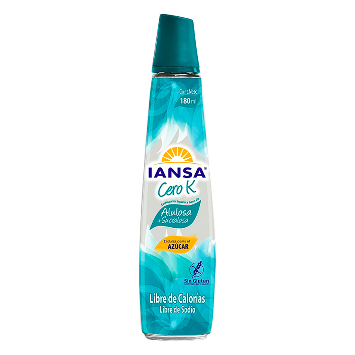 Endulzante líquido Iansa Cero K Alulosa Sucralosa 180 ml
