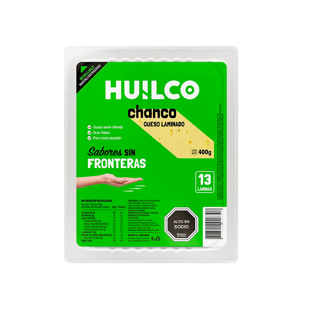 Queso Chanco Laminado Huilco 400 gr