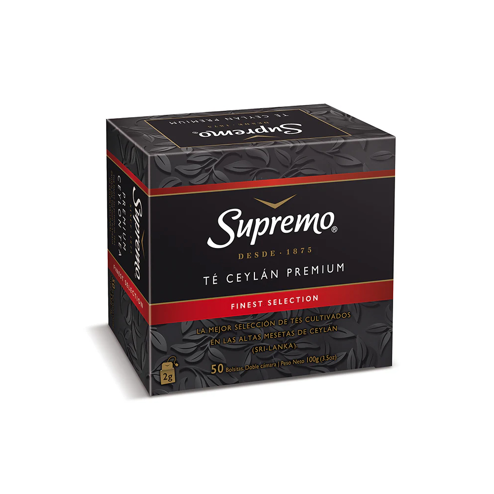 Té Supremo Ceylán Premium 50 Bolsitas