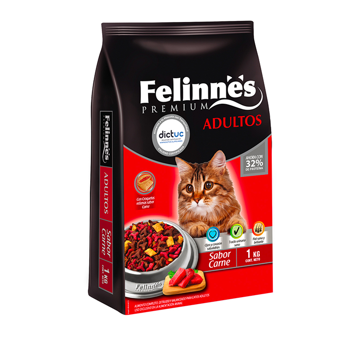 Alimento gato Felinnes carne 1 kg