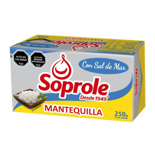 Mantequilla Soprole Sal De Mar 250 Gr