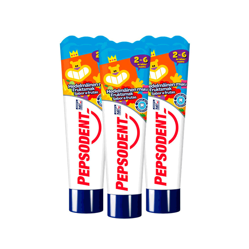 Pepsodent Minipep 2 -6 Años 3x50 ml