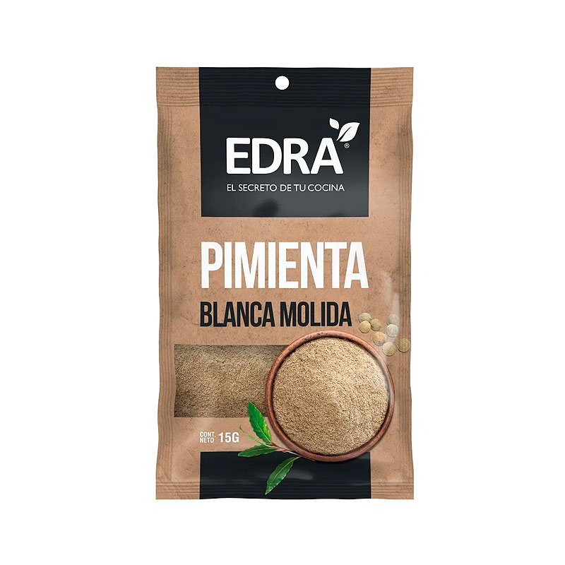 Pimienta Blanca Edra Molida 15 Gr