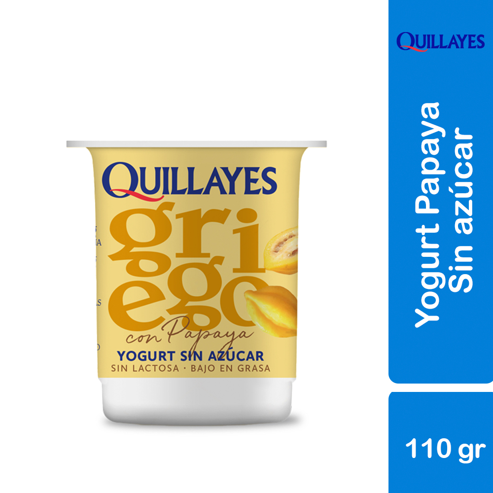 Yogurt Griego S/Lact Quillayes Papaya 110 Gr