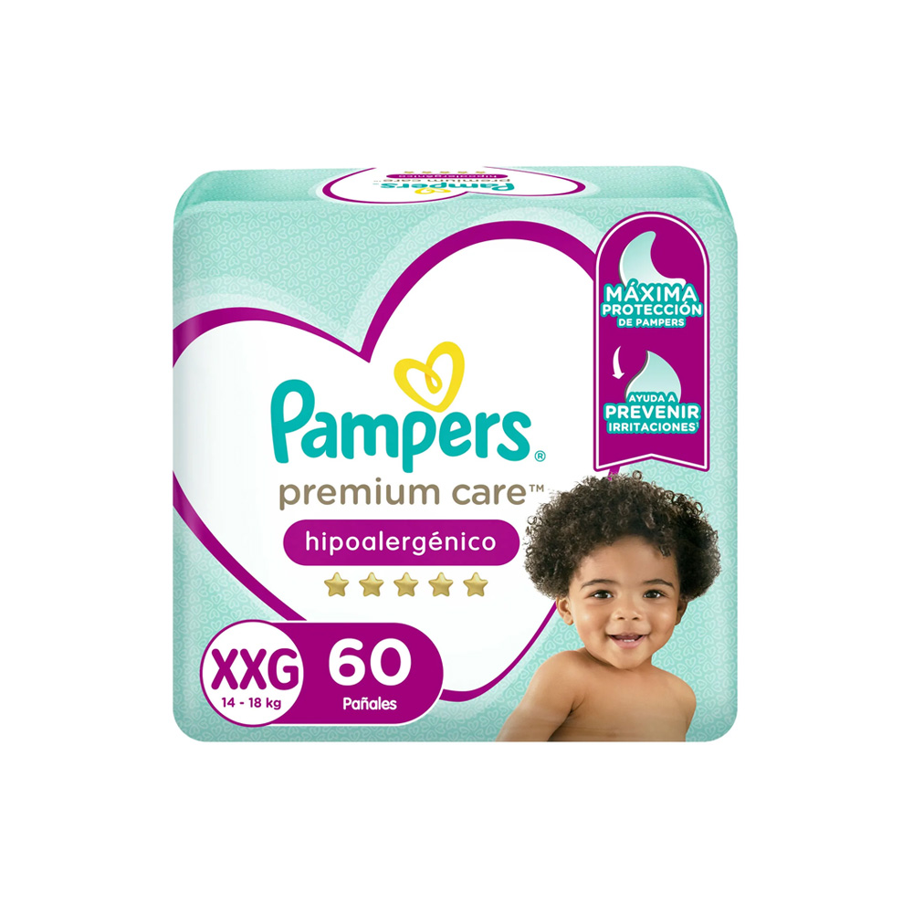 Pañal Pampers Premium Care Xxg 60Ud