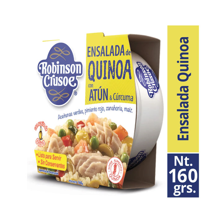 Ensalada De Atún Robinson Crusoe Quinoa 110 Gr (100 Gr Drenado)