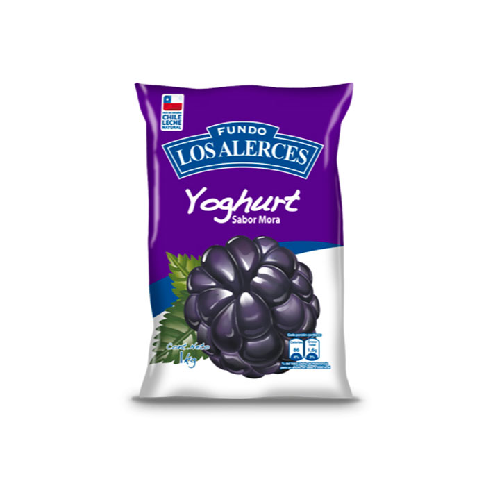 Yogurt Los Alerces Mora Bolsa kg