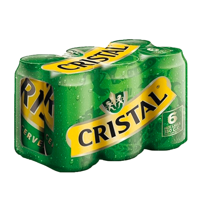 Cerveza Cristal Lata Pack 6 X 350 Cc