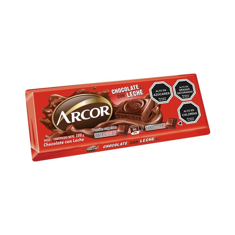 Chocolate Arcor Leche 100 gr