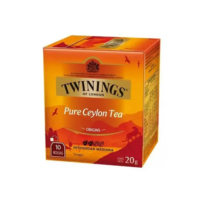 Té Twinings Pure Ceylon 10 Bolsas