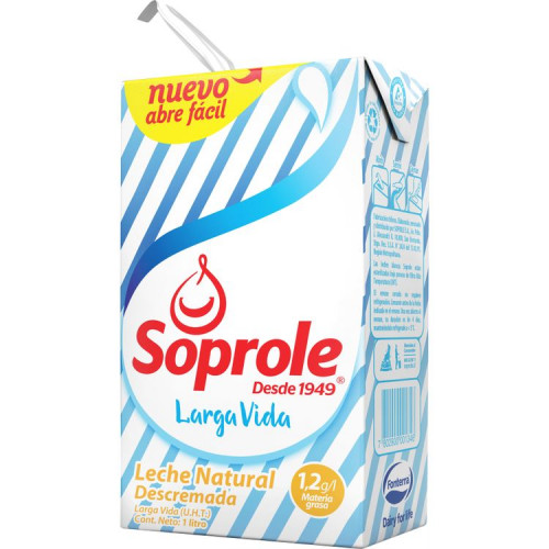 Leche Soprole Descremada 1 Litro