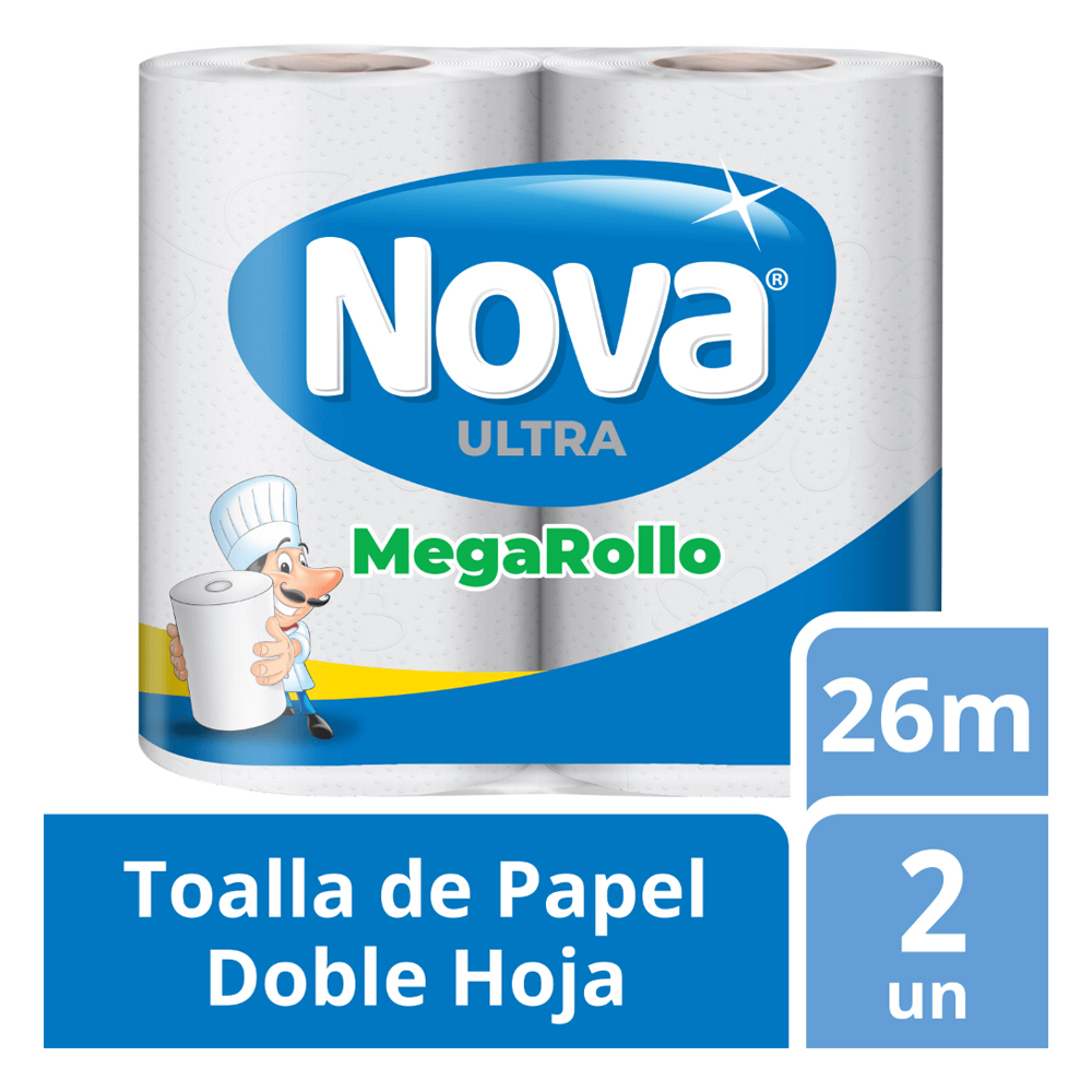 Toalla Nova Ultra Mega 2 Rollos 26 mts