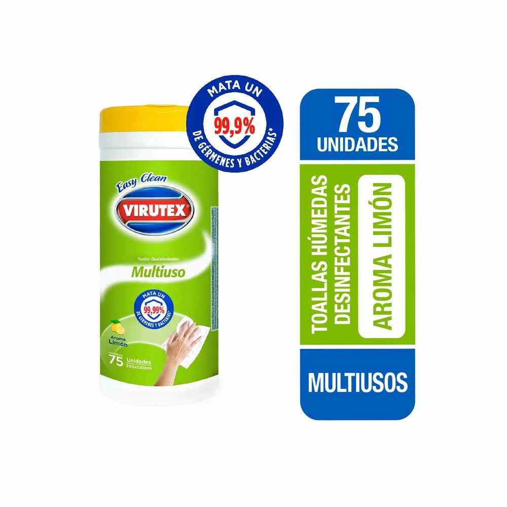 Toalla Desinfectante Multiuso 75 Und Virutex