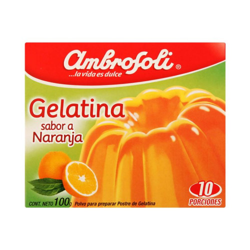 Gelatina Ambrosoli Naranja 100 Grs