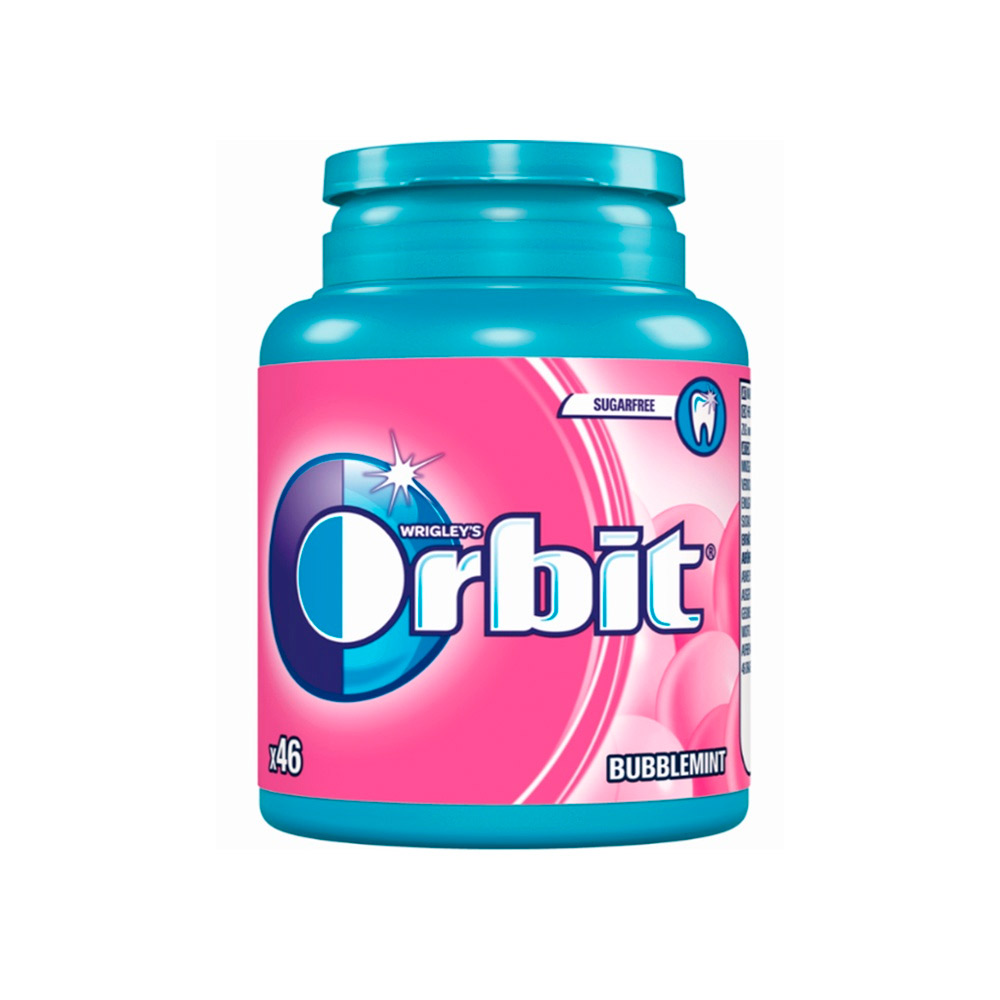 Chicle Orbit Sin Azúcar Professional Bubblemint 64 Gr