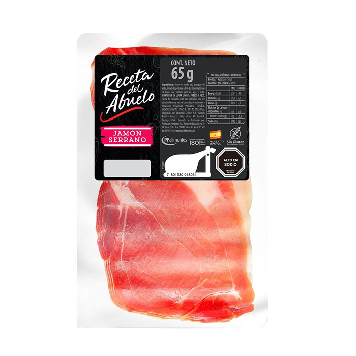 Jamón Serrano R/Abuelo 65 Grs