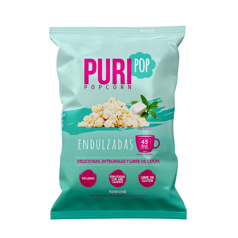PuriPop Popcorn Endulzadas 25 Grs