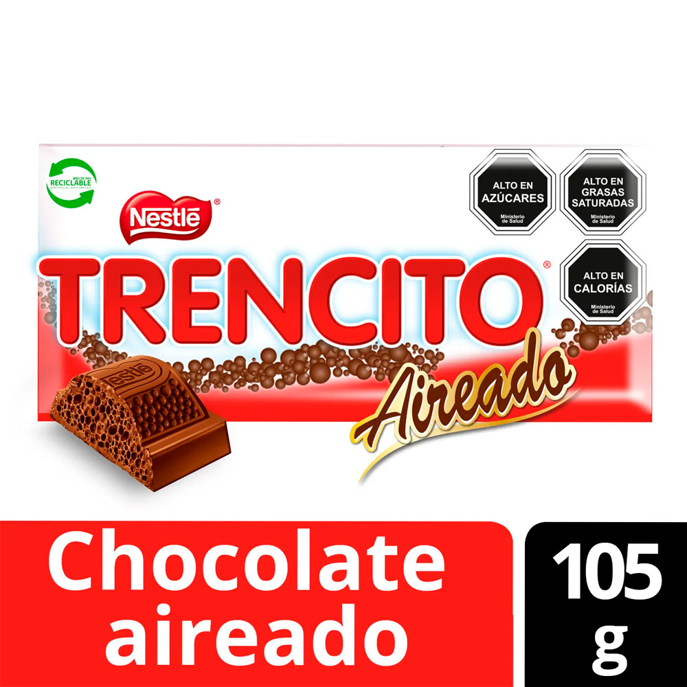 Chocolate Trencito Air Leche 105 Gr