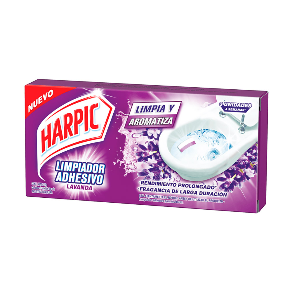 Pastilla Adhesiva Harpic Lavanda 27G