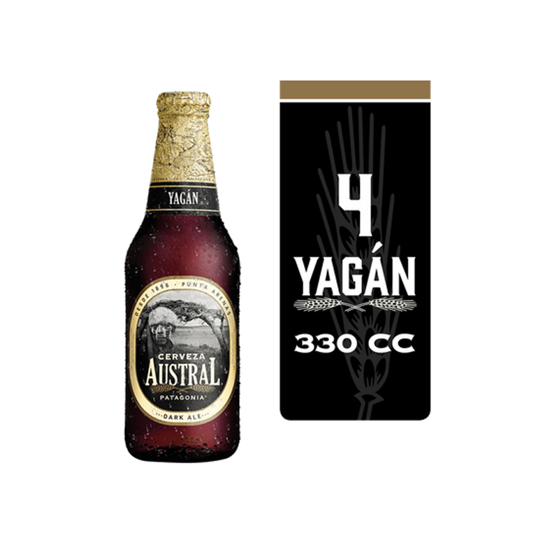 Cerveza Austral Yagán Bot Pack 4 X 330  cc