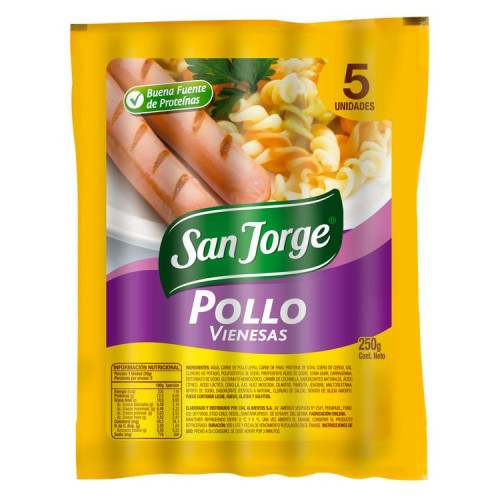 Vienesa Pollo San Jorge 250 gr