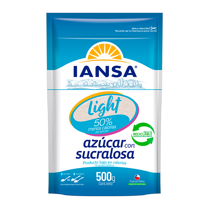 Azúcar Iansa Light con Sucralosa 500 gr