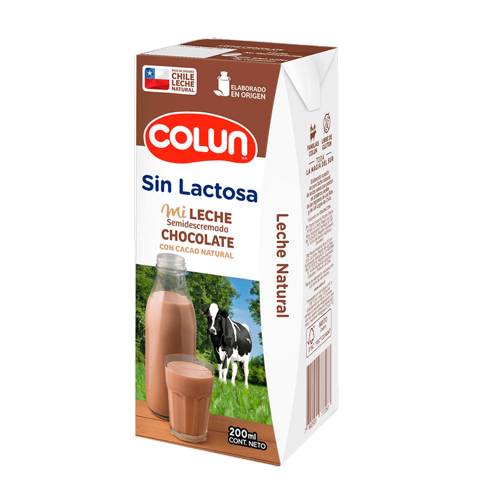 Leche Colun Chocolate Sin Lactosa 200 cc