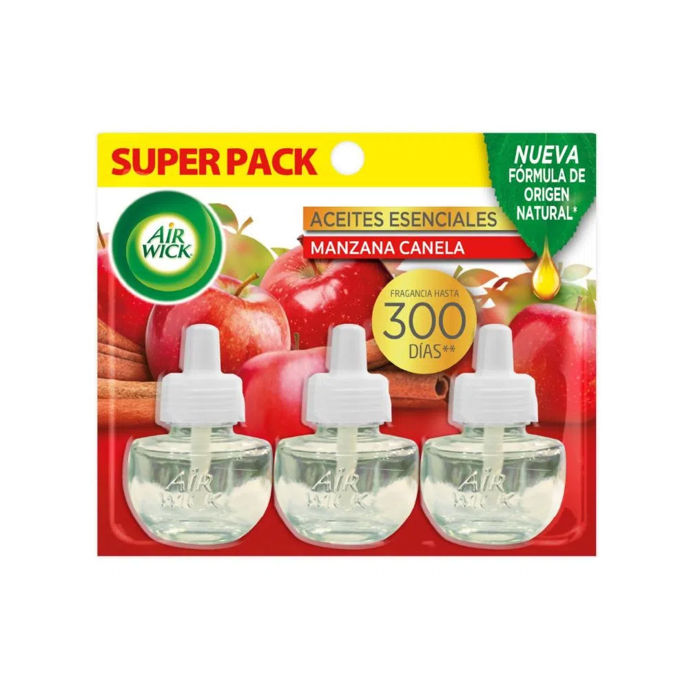 Air Wick Pack Enchufe Manzana-Canela 3 Unidades