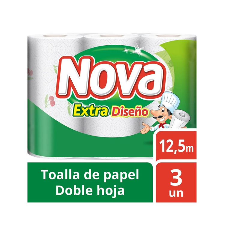 Toalla Nova Extra Verde X 3 un.