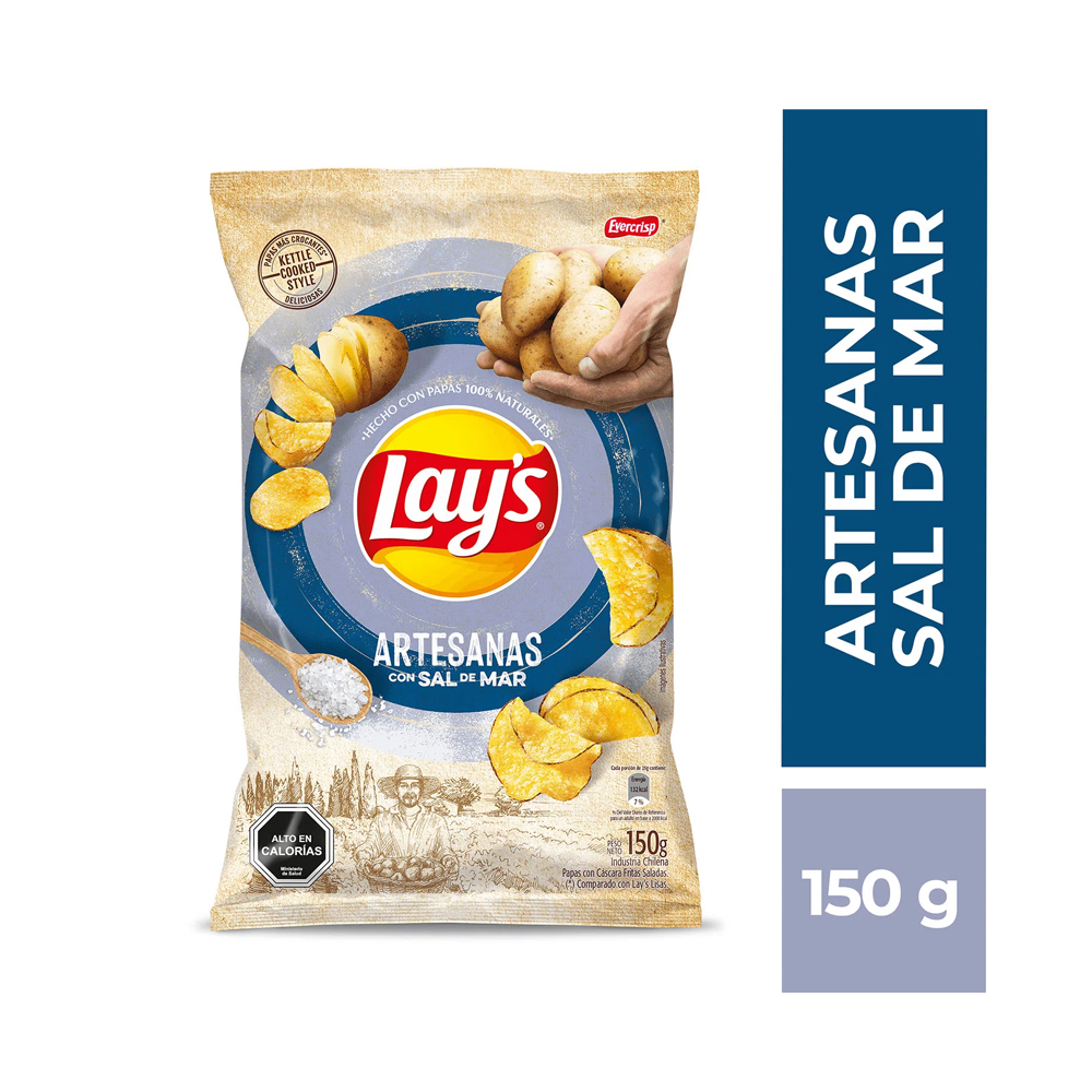 Papas Lays Artesanas C/Sal 150 gr