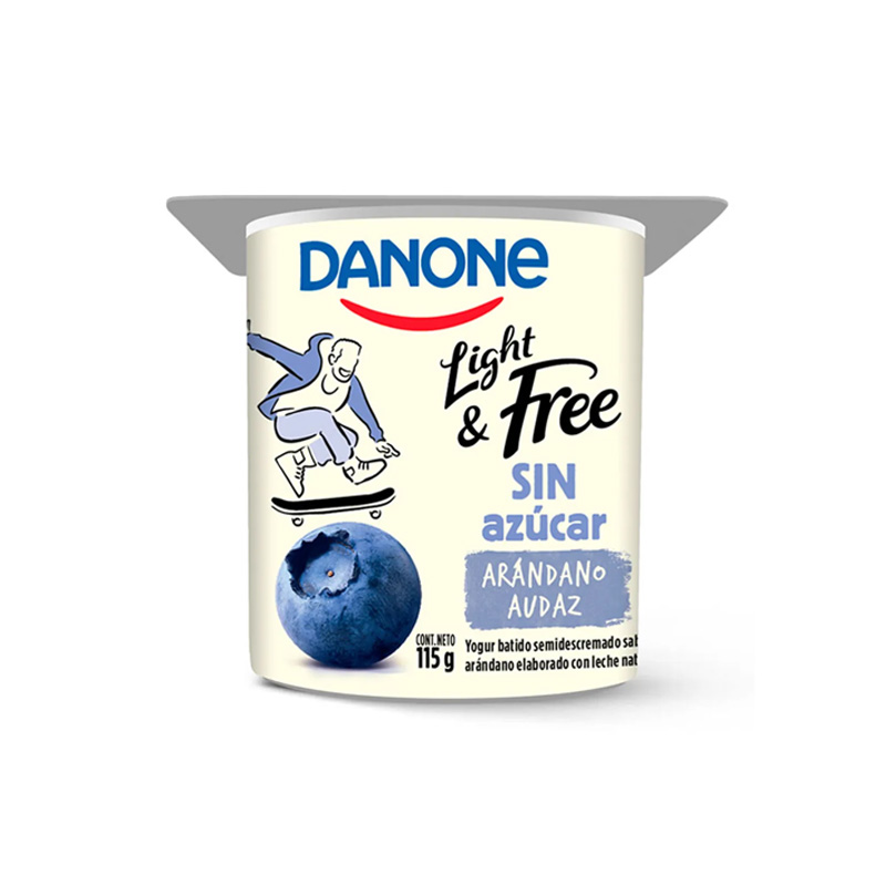 Yoghurt Danone Light & Free Arándano 115 Grs