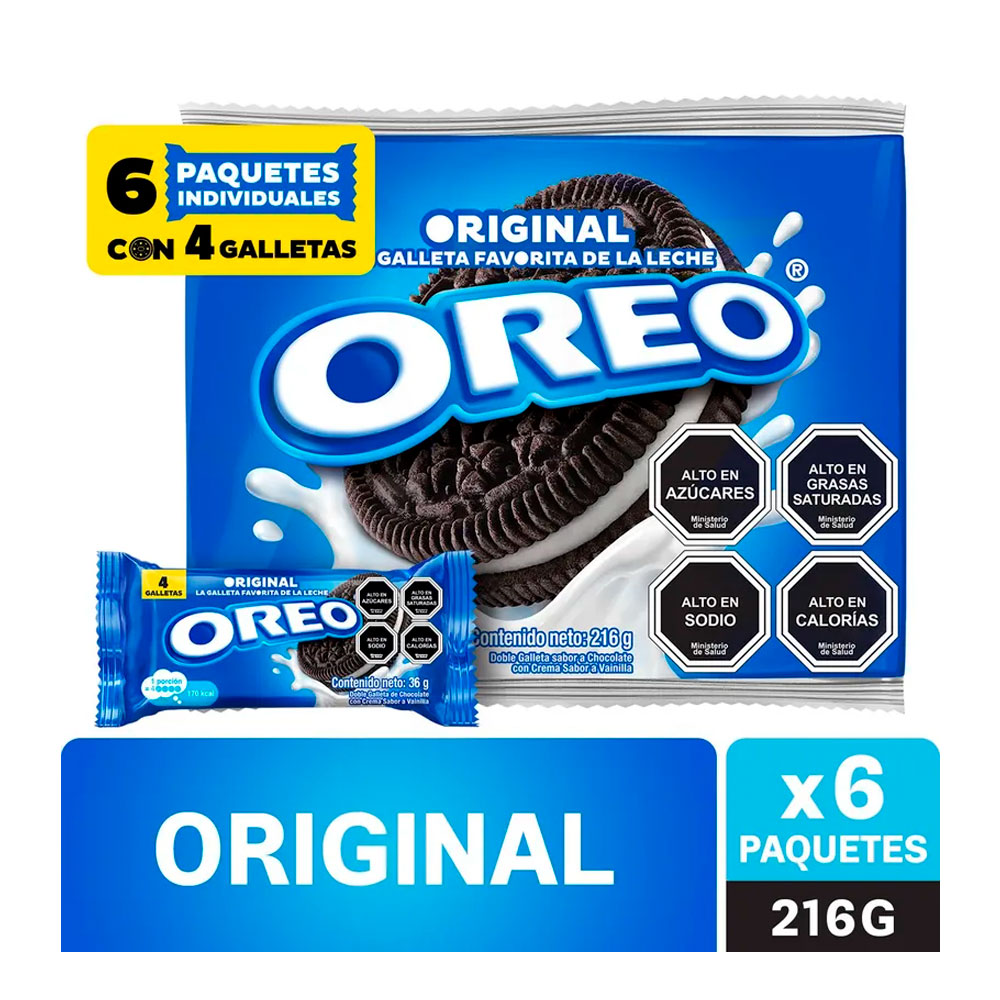 Galleta Oreo Regular Pack 6 X 36 Gr