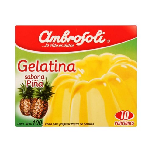 Gelatina Ambrosoli Piña 100 Grs