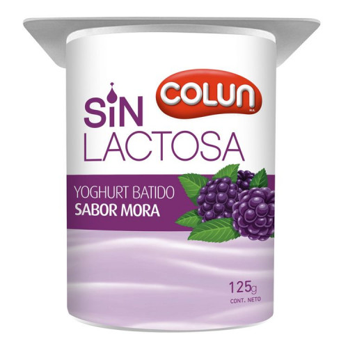 Yogurt Colun Sin Lactosa Mora 125 gr