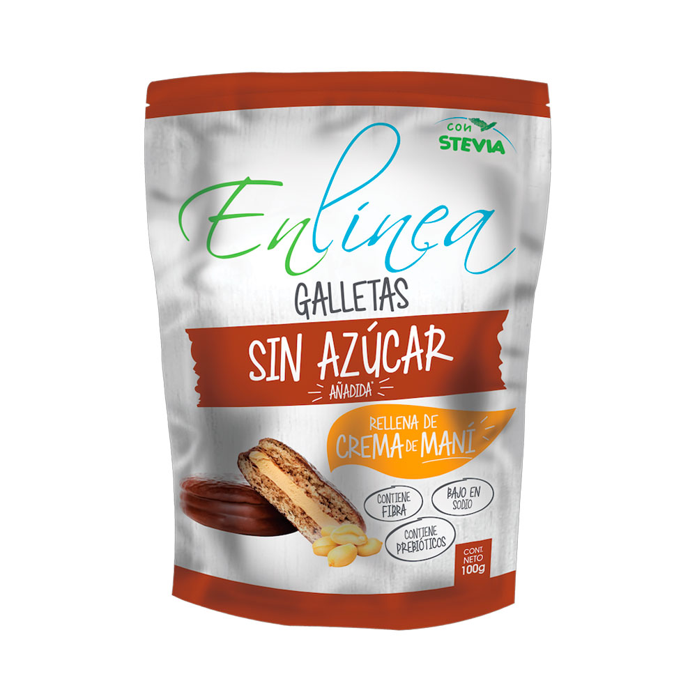 Galleta En Línea Rellena Maní 100 Gr