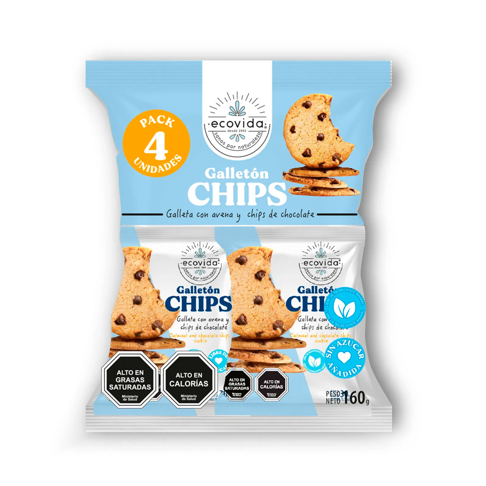 Pack Galleton Ecovida Chips/Choc 4X160 Gr
