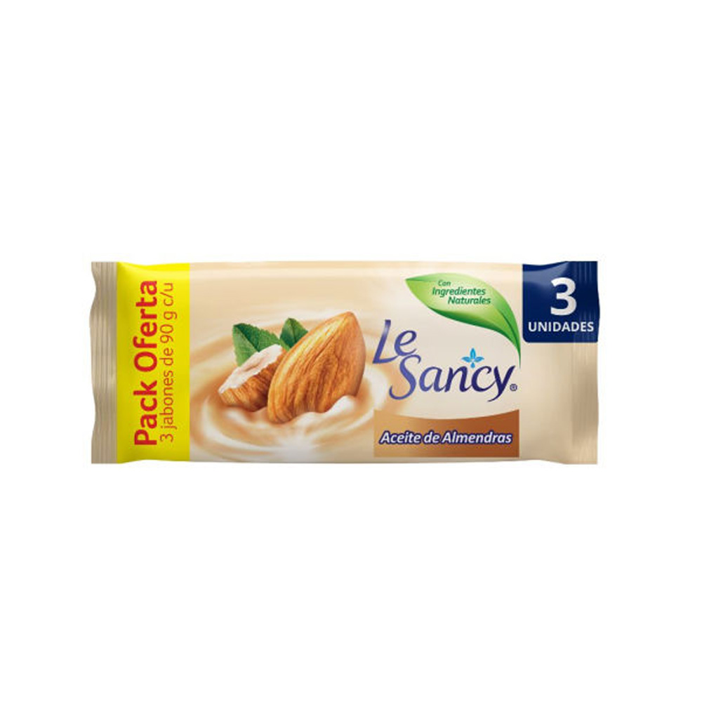 Le Sancy Jabón Aceite de Almendras 3x90 Grs