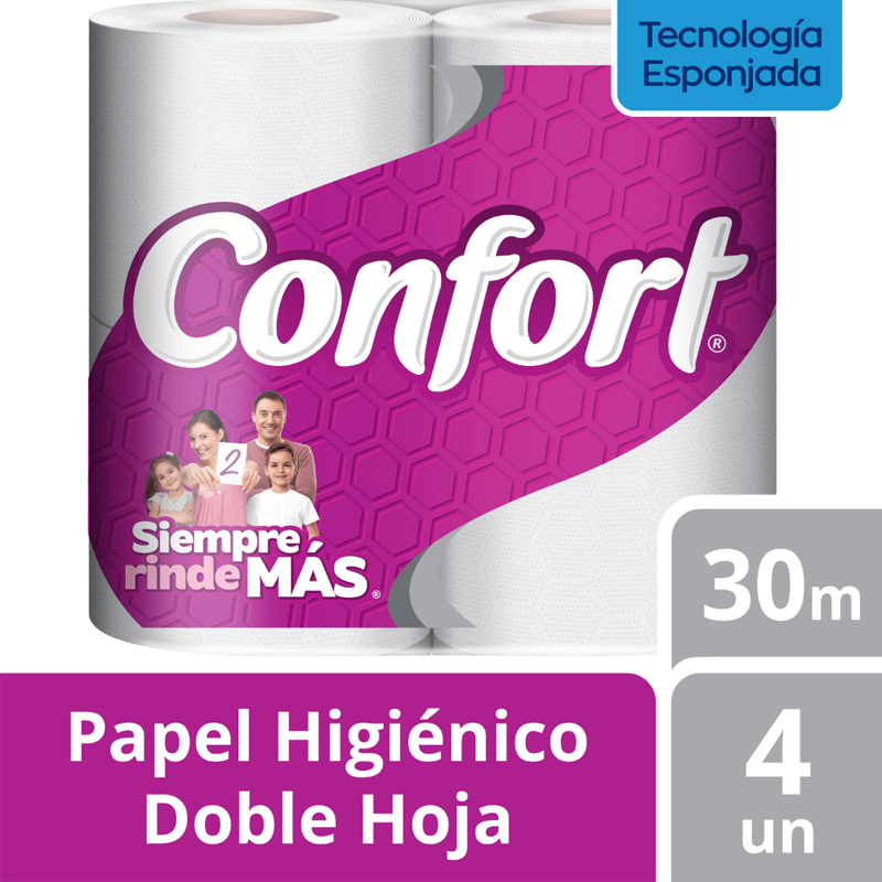 Papel higiénico Confort D/H 30 Mts 4 Und