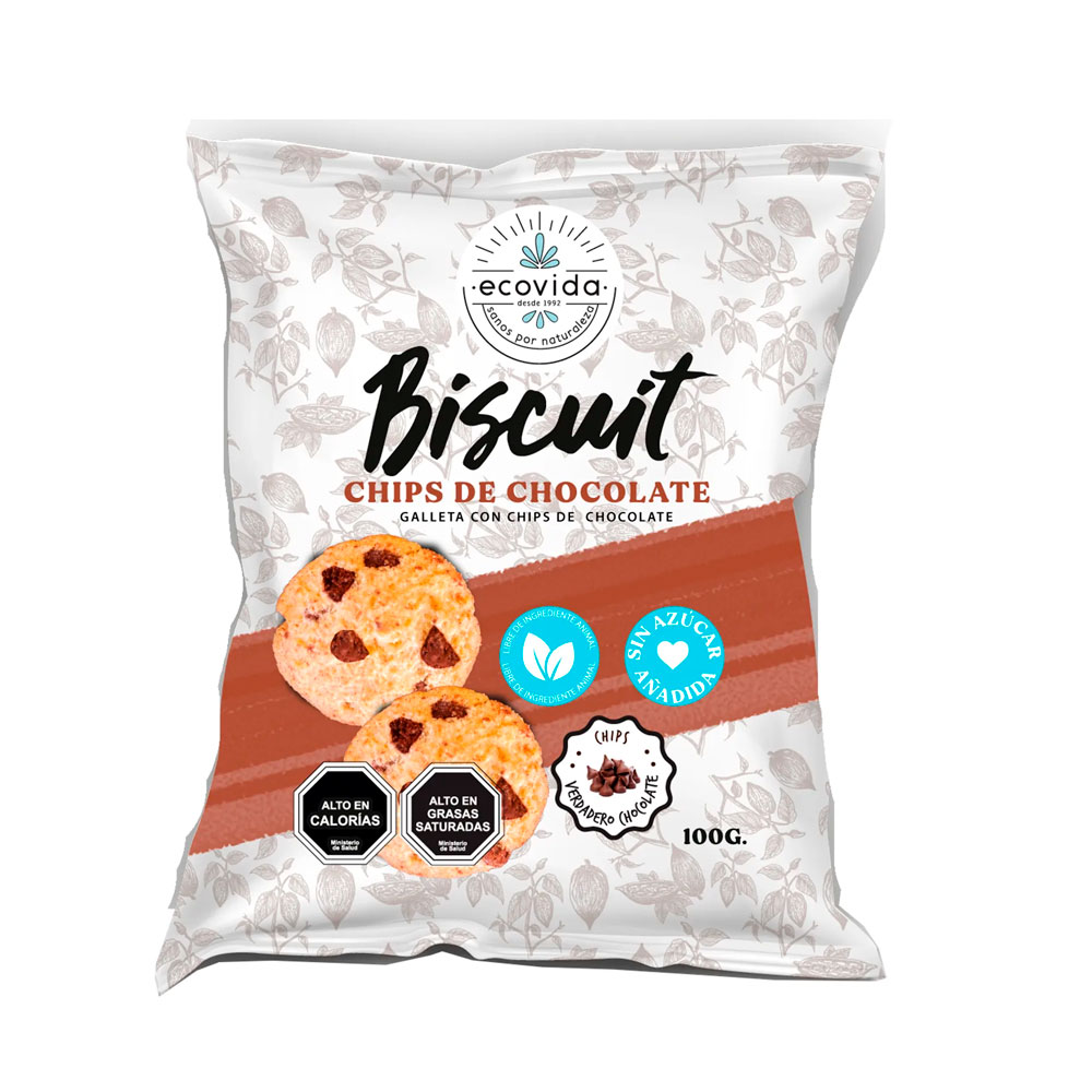 Galleta Ecovida Biscuit Chips Chocolate 100 Gr