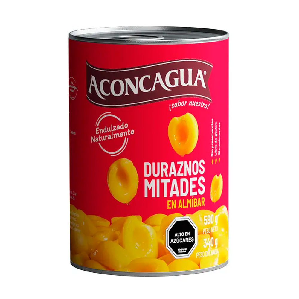 Durazno Aconcagua Mitades 590 Grs (340 Grs Drenado)