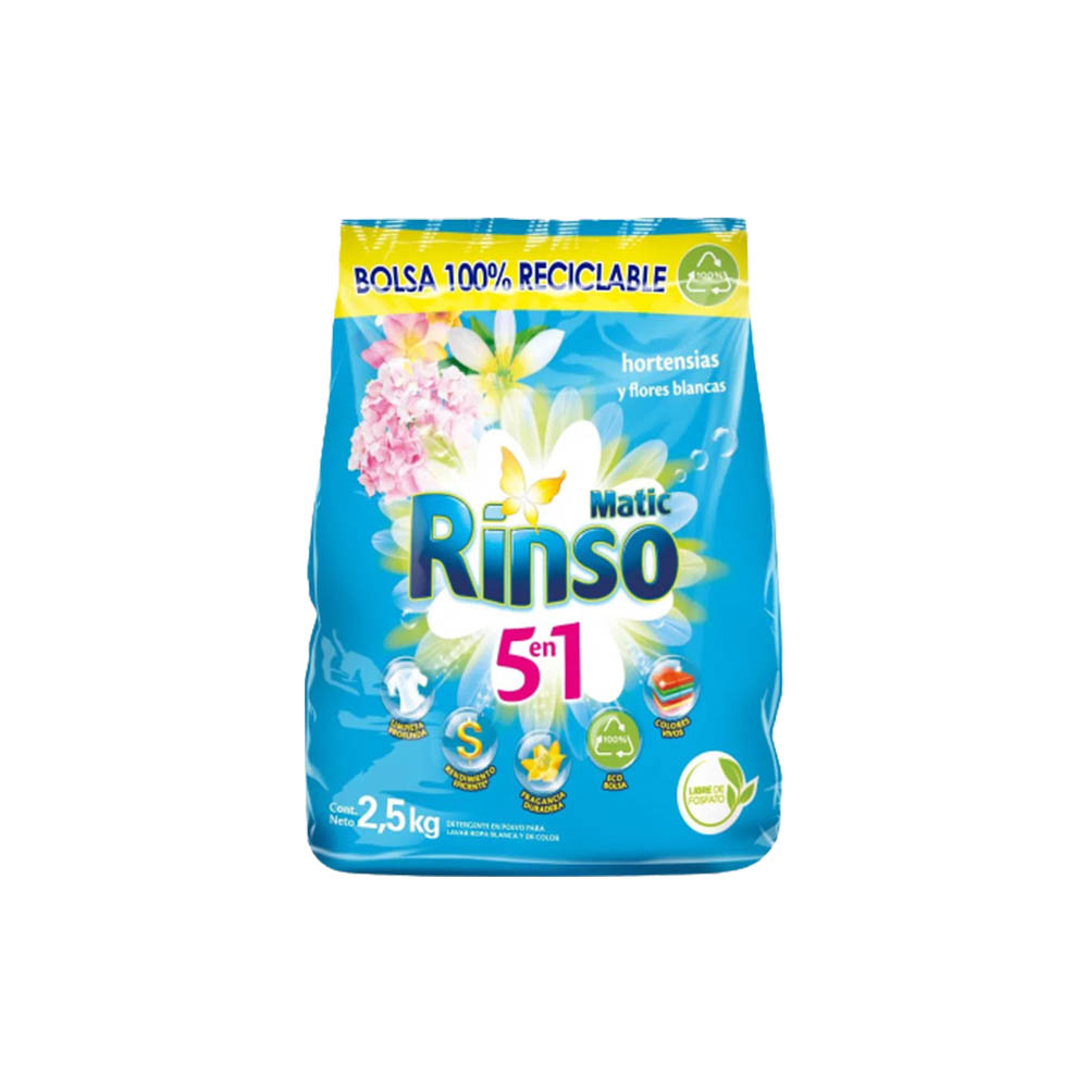 Rinso Polvo Hortensia y Flores 2.7 Kg