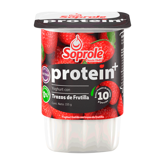 Yogurt Protein Soprole + Trozos Frutilla 155 gr