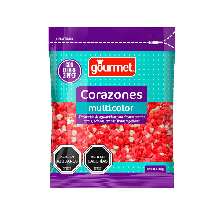Deco Gourmet Corazones Multicolor 80 Grs