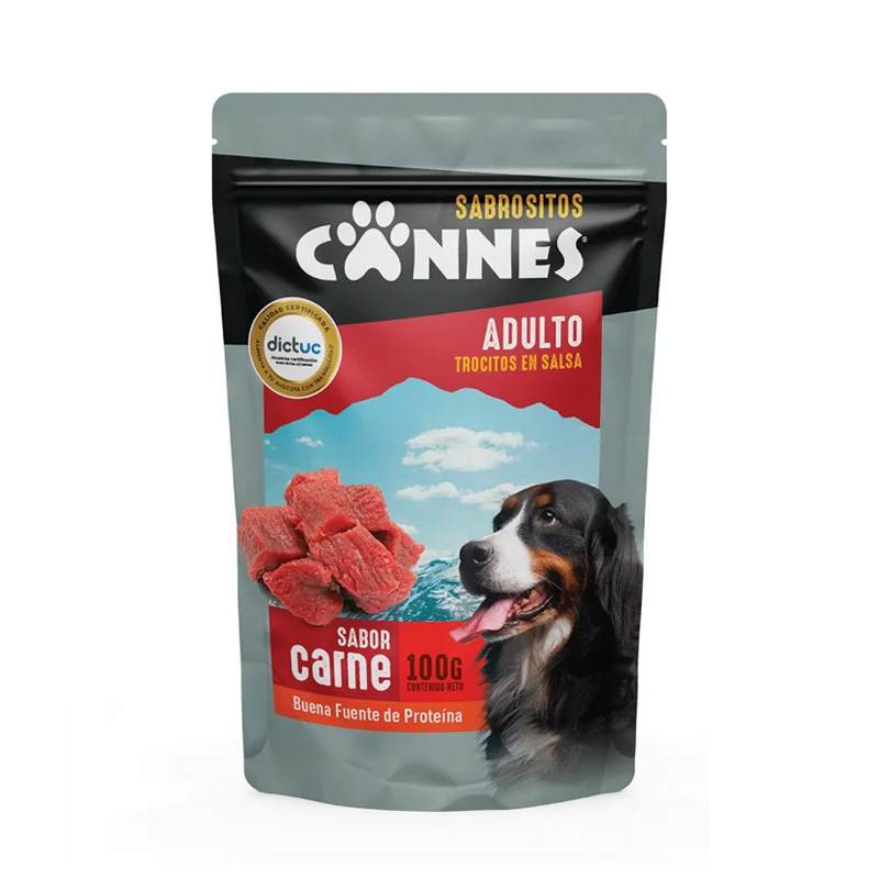 Alimento Cannes Pouch Adulto Carne 100 Grs 