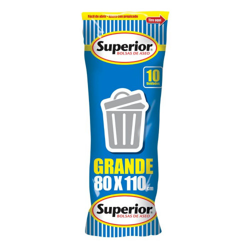 Bolsa de Basura Superior 80x110 cms.  Rollo 10 und