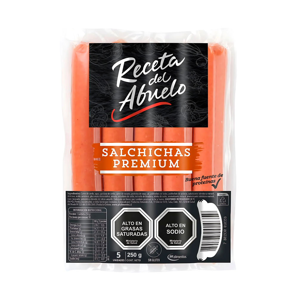 Salchicha Premium Rda 250 Gr