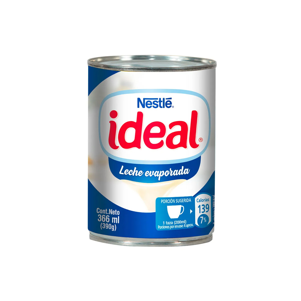 Leche Evaporada Ideal 390 Gr