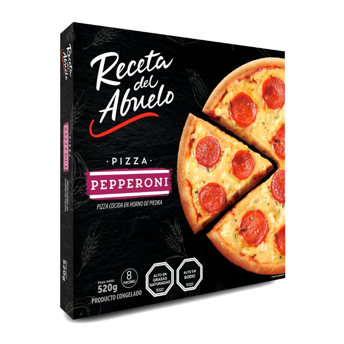 Pizza Iqf Peperoni R/Abuelo 520 Gr