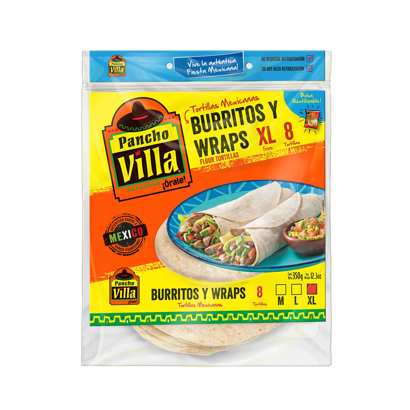 Burrito Pancho Villa Larga Duracion 8 Unidades